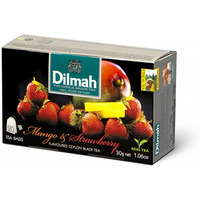 Herbata DILMAH MANGO z TRUSKAWK (20 saszetek) czarna