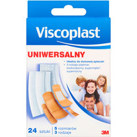 Zestaw plastrw VISCOPLAST, 24szt., 3rodzaje/5rozmiarw UNIWERSALNE YP201111603
