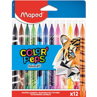 Flamastry COLORPEPS ANIMALS 12 szt. Maped 845403