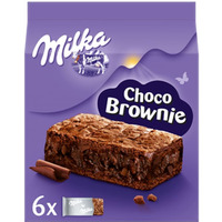 Ciastka MILKA CHOCO BROWNIE z czekolad i kawakami czekolady mlecznej 6 szt, 150g
