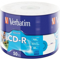 Pyta CD-R VERBATIM (50) 700MB 52x wrap INKJET PRINTABLE 43794
