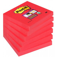 Bloczki 3M POST-IT 76x76mm rowe Super Sticky 6x90kartek 70005198125