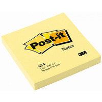 Bloczek samoprzylepny POST-IT (654), 76x76mm, 1x100 kart., ty