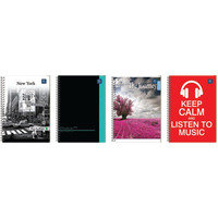 KoozeszytB5 160k kratka z kolorowymi marginesami mix INTERDRUK