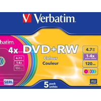 Pyta DVD+RW VERBATIM SLIM Color 4.7GB x4 (1) 43297