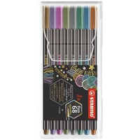 Flamaster Pen 68 METALLIC etui 8 szt. 6808/8-11 STABILO