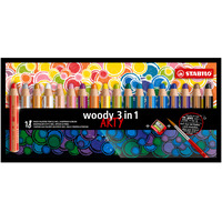 Kredki WOODY ARTY 3 w 1 etui 18 szt. z temperwk STABILO 880/181-20