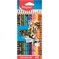 Kredki COLORPEPS ANIMALS trjktne 12kolorw 832212 MAPED