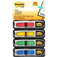 Zakadki indeksujce POST-IT 12x43mm strzaki 4x24szt 684ARR3 3M