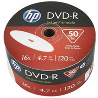 Pyta HP DVD-R 4.7GB 16x (50szt) SPINDEL, bulk WHITE INKJET PRINTABLE do nadruku DME00070WIP