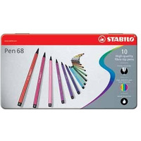 STABILO PEN68 metalowe etui 10 szt 6810-6