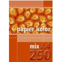 Papier xero A4 80g mix kolorw (250 arkuszy) KRESKA