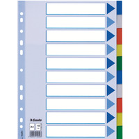 Przekadki plastikowe z PP A4 ESSELTE 10 kart 15261