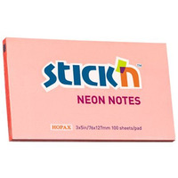 Bloczek STICKN 127x76mm rowy neonowy 100k 21170 STICKN