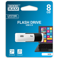 Pami USB GOODRAM 8GB UCO2 czarno-biay USB 2.0 UCO2-0080KWR11