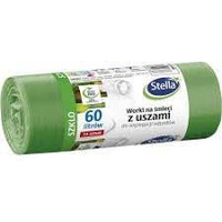 Worki do segregacji SZKO zielone z uszami LDPE 35l (20szt.) STELLA 032198