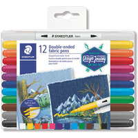 Flamastry dwustronne, do tkanin, Design Journey, 12 kol, Staedtler S 3190 TB12