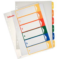 Przekadki plastikowe ESSELTE 1-6 do zadruku 100212