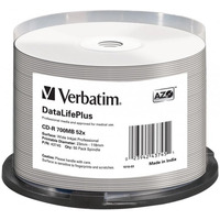 Pyta VERBATIM CD-R 700MB 52X AZO PRINTABLE CAKE (50) PRO 43745