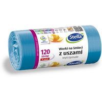 Worki na mieci z uszami wytrzymae 120L 20szt. niebieskie (HD-LD) STELLA