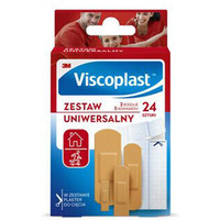 Zestaw plastrw VISCOPLAST, 24szt., 2rodzaje/5rozmiarw mix kolor UNIWERSALNE 4054596798328