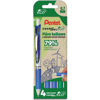 Pi�ro kulkowe ENERGEL ECO (kpl.4szt - zielony, 3x niebieski) BL77E-ST4DCCCPL PENTEL