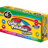 Farby plakatowe AS 8 kolorw - 20 ml, 301219002 (X)