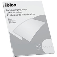 Folia do laminacji IBICO, A3, 80mic., przezroczysta, poysk, 100 szt., LIGHT 627311