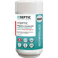 Chusteczki czyszcząco-dezynfekujące TUBA 100 szt. ITSEPTIC do sprzętów biurowych także wrażliwych na alkohol
