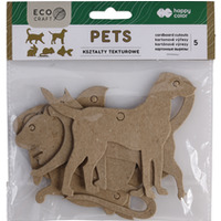 Zestaw ksztatw tekturowych PETS, 5 szt, 12x6 cm, Happy Color HA 4512 1206-PE5