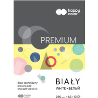 Blok techniczny PREMIUM biay A3, 250g, 10 ark, Happy Color HA 3725 3040-0