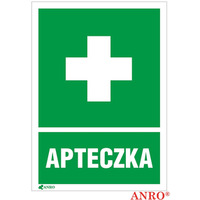 Naklejka APTECZKA PIERWSZEJ POMOCY 100x140 ZZ-8I-1 F ANPRO