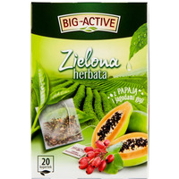 Herbata BIG-ACTIVE PAPAJA JAGODA GOJI zielona 20 kopert/34g