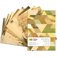 Blok GOLD, A4, 150-230g, 10 ark, Happy Color HA 3820 2030-MG