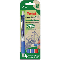 Pi�ro kulkowe ENERGEL ECO (kpl. 4szt - czerwony, 3x niebieski) BL77E-ST4BCCCPL PENTEL