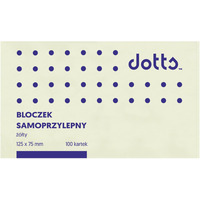 Bloczek samoprzylepny DOTTS 75x125 ty 100 kartek (NS125/75/D)