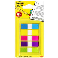 Zakadki indeksujce POST-IT (683-5CB), PP, 12x43mm, 5x20 kart., mix kolorw