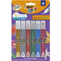 Klej w sztyfcie BIC Kids Glitter Metallic Blister 6szt, 893269 (X)