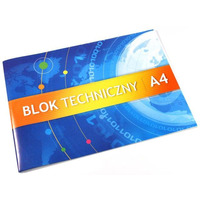 Blok techniczny biay A4 10k 250g KRESKA