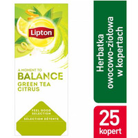 Herbata LIPTON BALANCE Green Tea Citrus (25 kopert fol.)