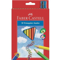 Kredki trjktne FABER-CASTELL Junior Grip 30 kolorw 116530 FC