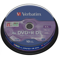 Pyta DVD+R VERBATIM DL CAKE (10) DoubleLayer 8.5GB x8 MattSil 43666