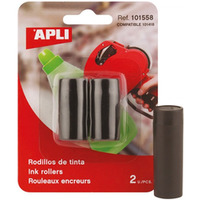 Rolka tuszująca do metkownicy jednorzędowej APLI 2szt. czarna AP101558