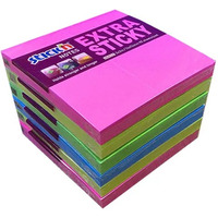 Notes samoprzylepny EXTRA STICKY 76x76mm 4 kol.neon/90 kart. 6szt. STICK`N 21679