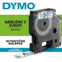 Tama DYMO D1 - 12 mm x 7 m, czarny / przezroczysty S0720500 do drukarek etykiet