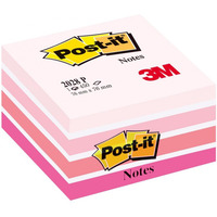 Kostka samoprzylepna POST-IT (2028-P), 76x76mm, 1x450 kart., rowa