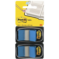 Zakładki indeksujące POST-IT (680-B2EU), PP, 25, 4x43, 2mm, 2x50 kart., niebieskie