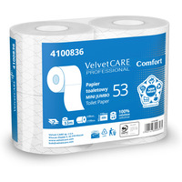 Papier toaletowy celuloza, 2 warstwy, biay, 53m - 486 listkw (4szt) VELVET PROFESSIONAL Comfort 4100836