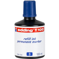 Tusz do markerów permanentnych 100 ml niebieski Edding T100/003/N