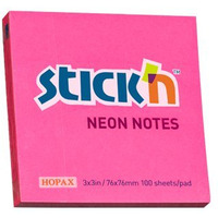 Bloczek STICK N 76x76mm ciemnorowy neonowy 100k 21165 STICK N